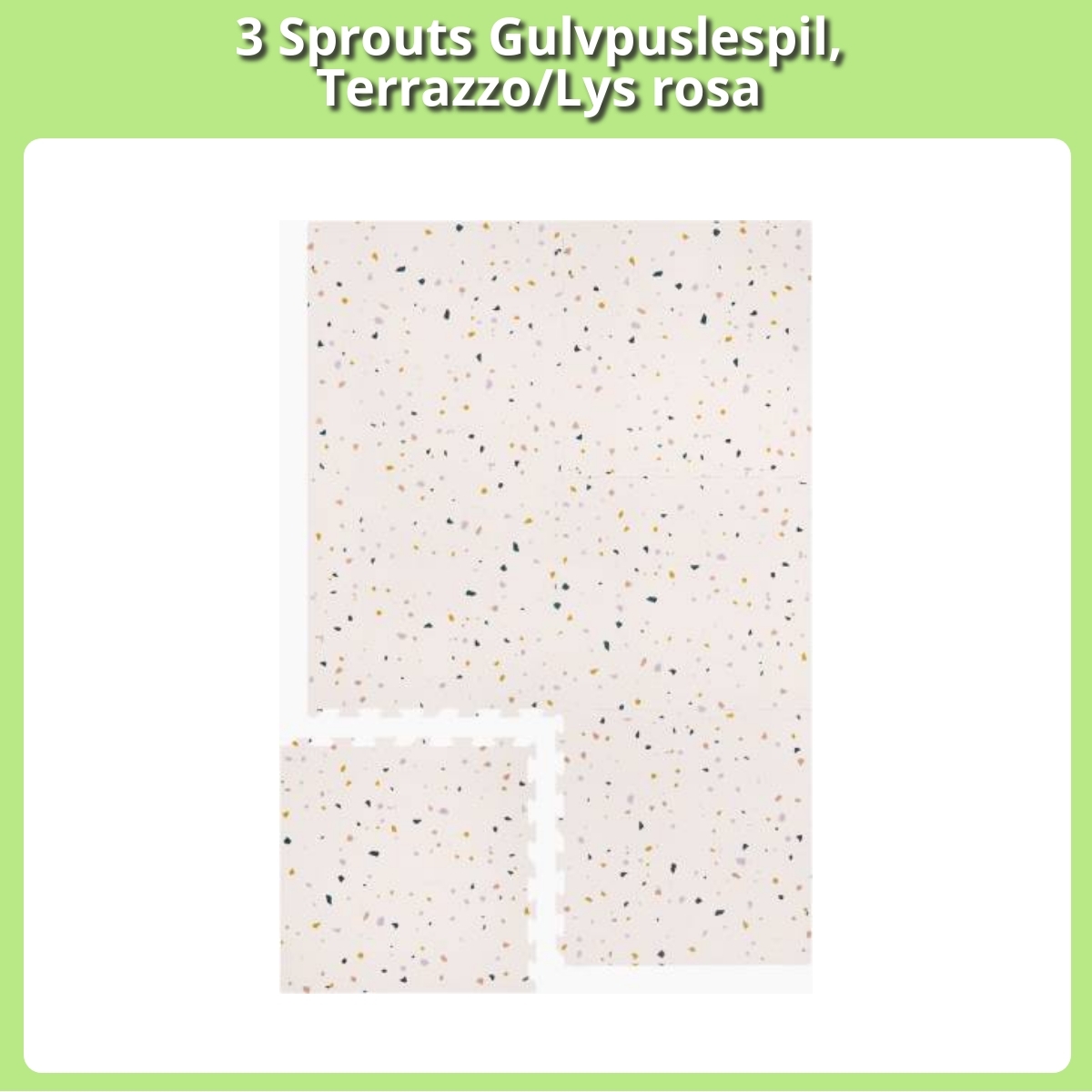 Anmeldelse af 3 Sprouts Gulvpuslespil, Terrazzo/Lys rosa