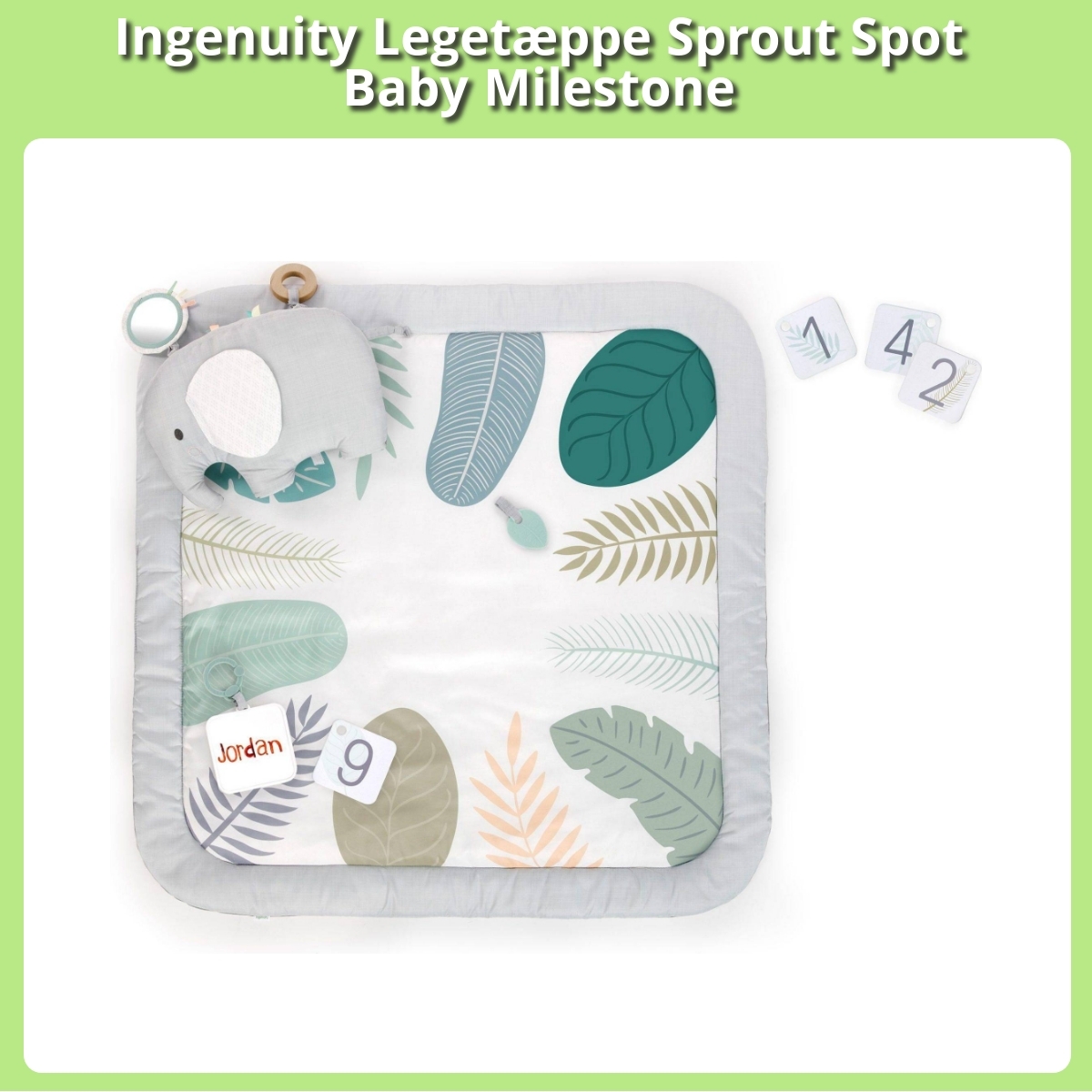 Anmeldelse af Ingenuity Legetæppe Sprout Spot Baby Milestone