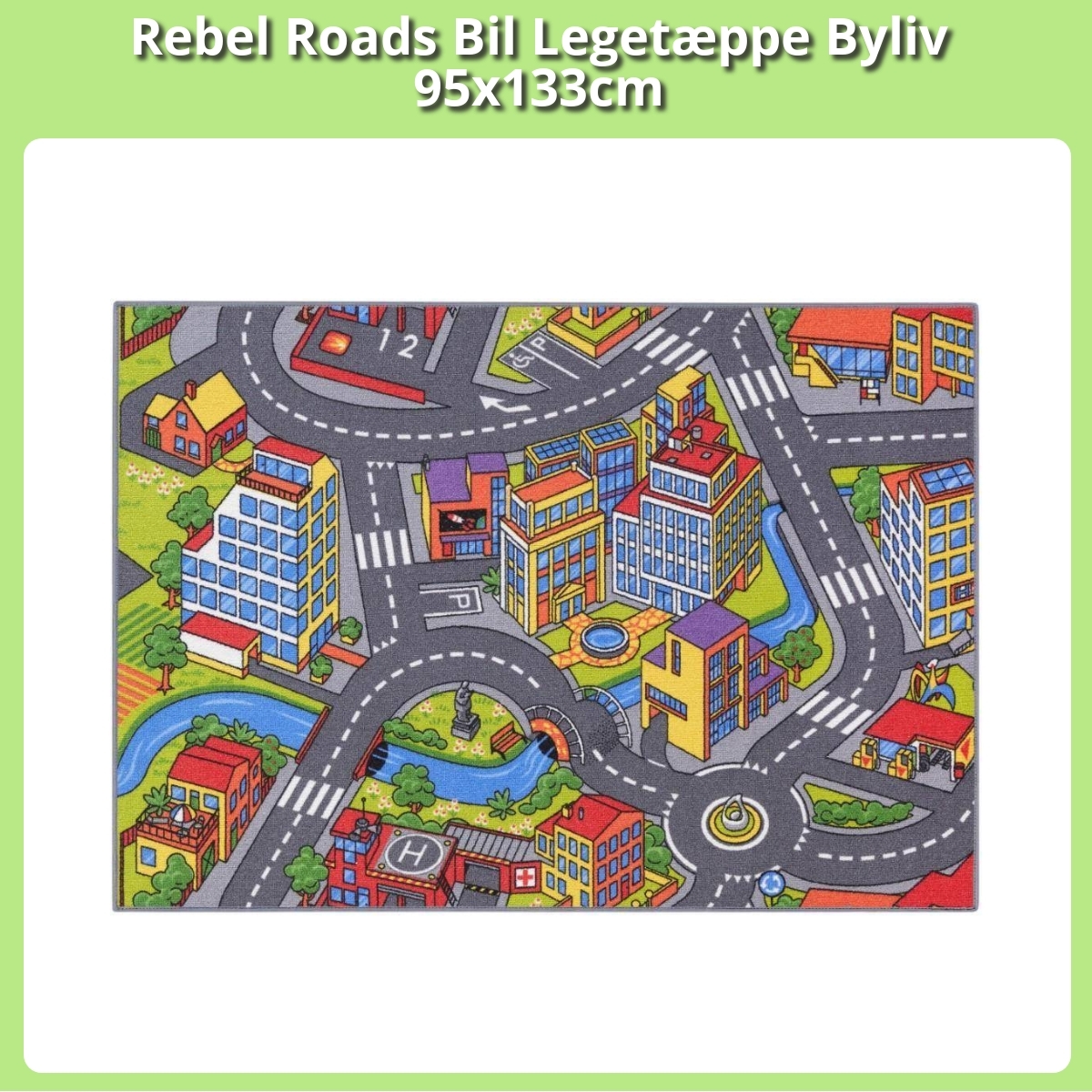 Anmeldelse af Rebel Roads Bil Legetæppe Byliv 95x133cm