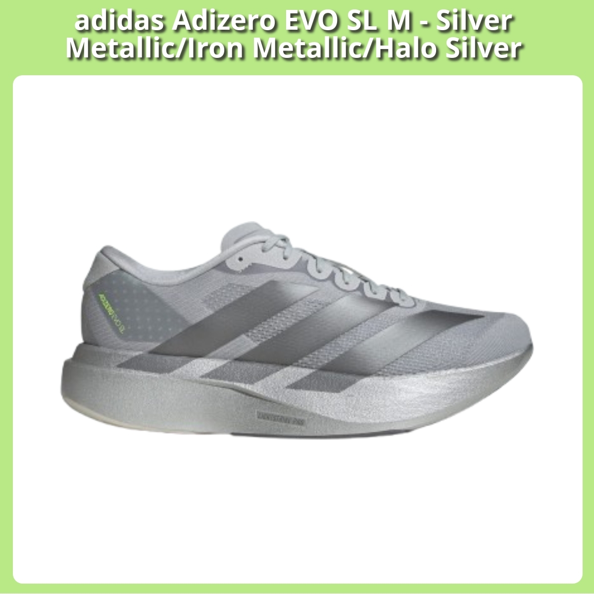 Anmeldelse af adidas Adizero EVO SL M - Silver Metallic/Iron Metallic/Halo Silver