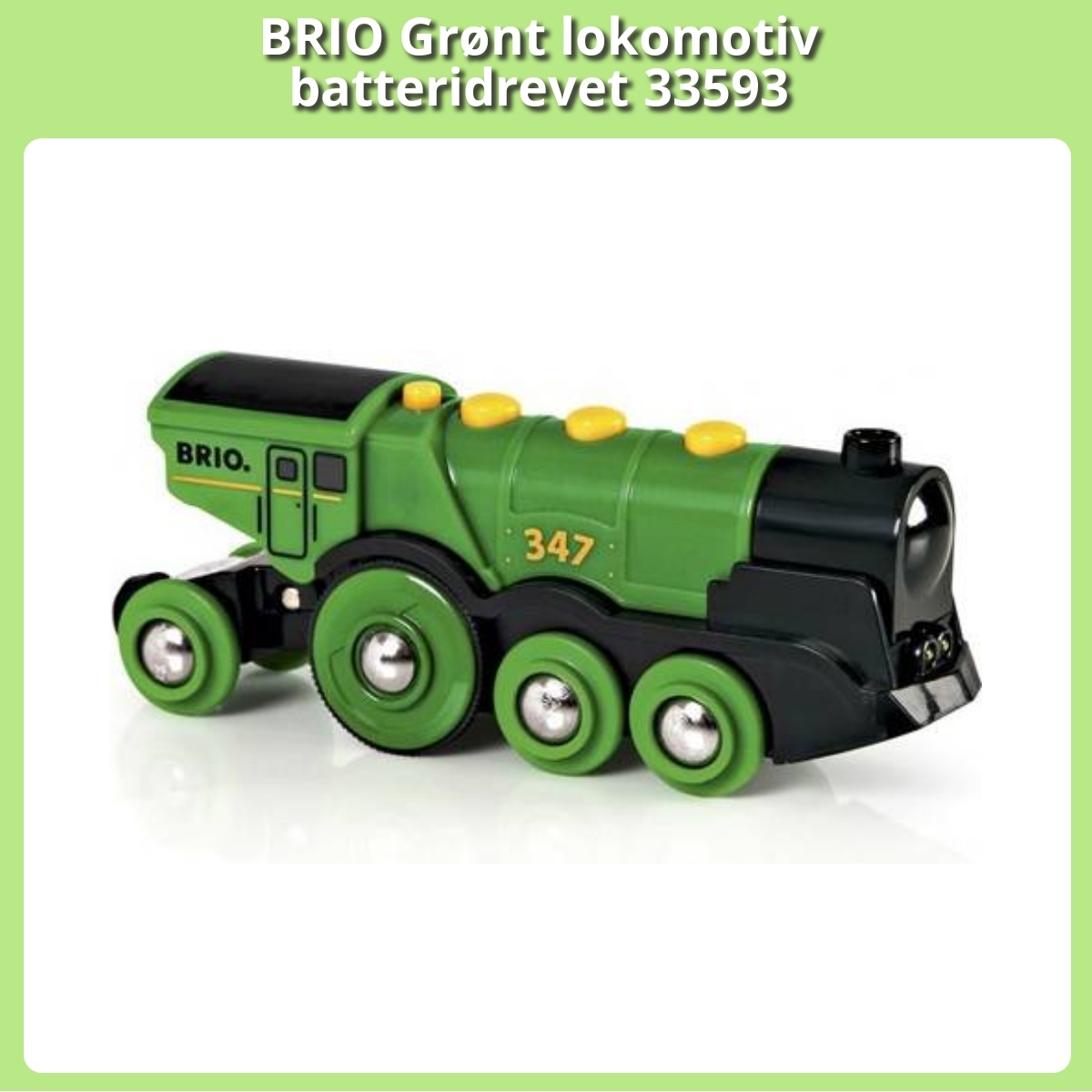 Anmeldelse af BRIO Grønt lokomotiv batteridrevet 33593