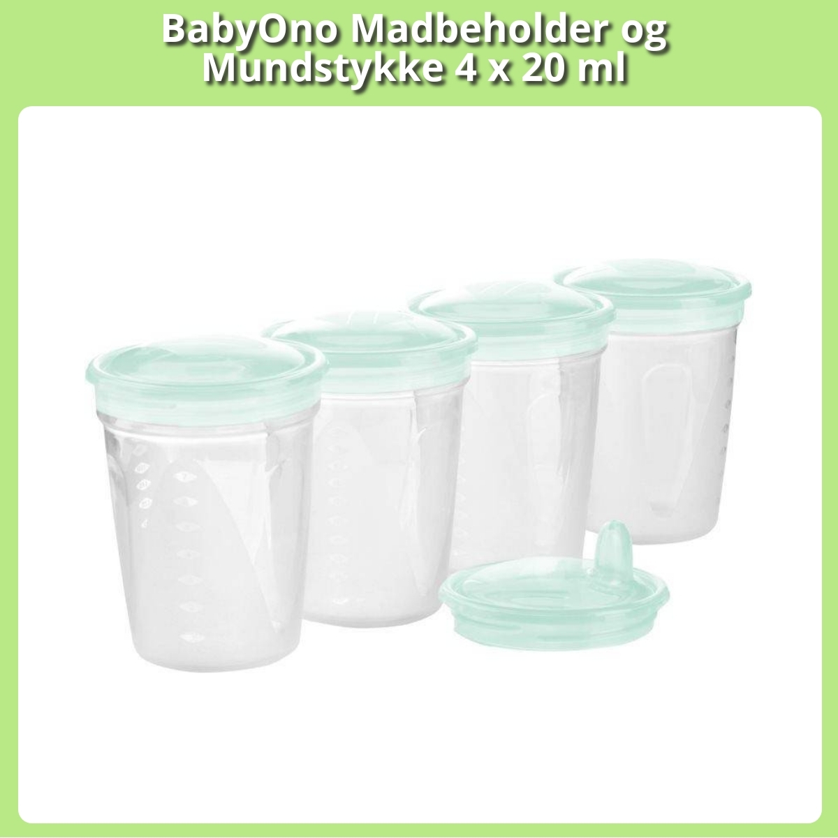Anmeldelse af BabyOno Madbeholder og Mundstykke 4 x 20 ml