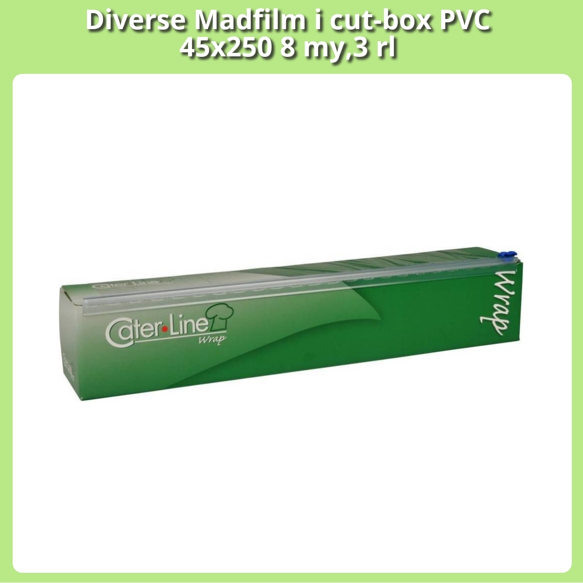 Anmeldelse af Diverse Madfilm i cut-box PVC 45x250 8 my,3 rl