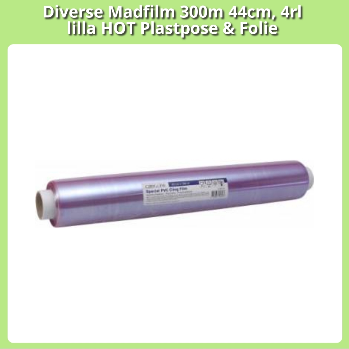 Anmeldelse af Diverse Madfilm 300m 44cm, 4rl lilla HOT Plastpose & Folie