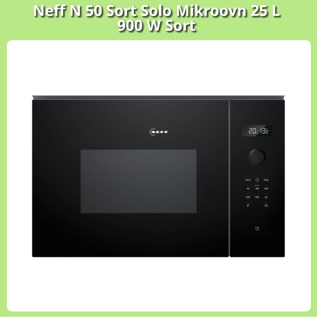 Anmeldelse af Neff N 50 Sort Solo Mikroovn 25 L 900 W Sort