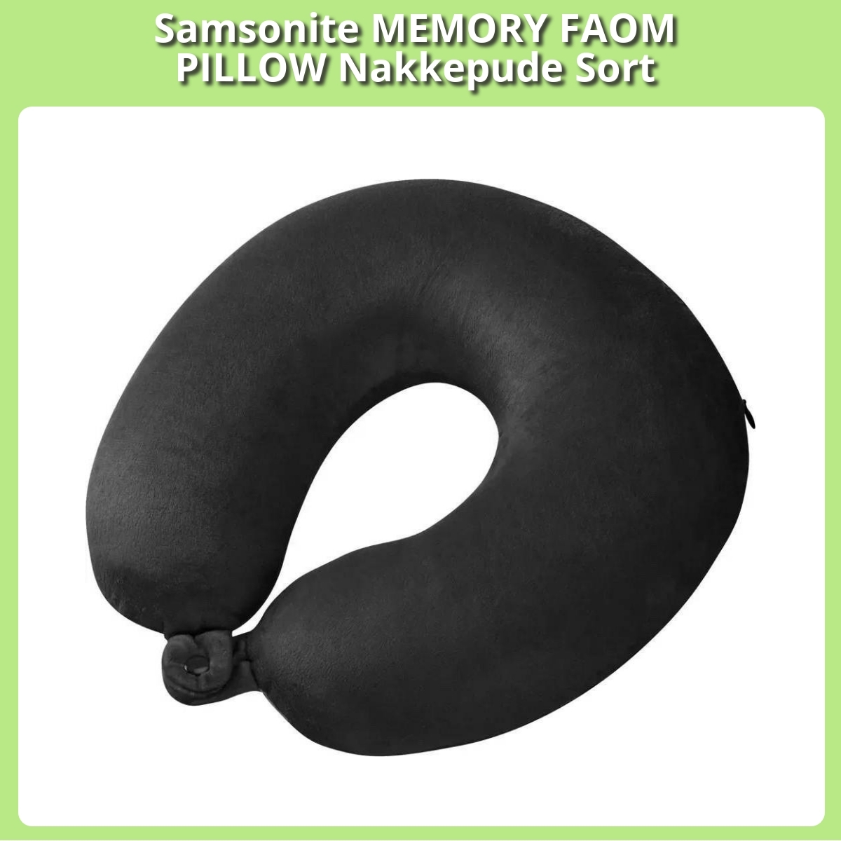 Anmeldelse af Samsonite MEMORY FAOM PILLOW Nakkepude Sort