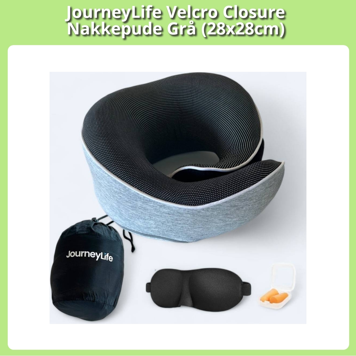 Anmeldelse af JourneyLife Velcro Closure Nakkepude Grå (28x28cm)