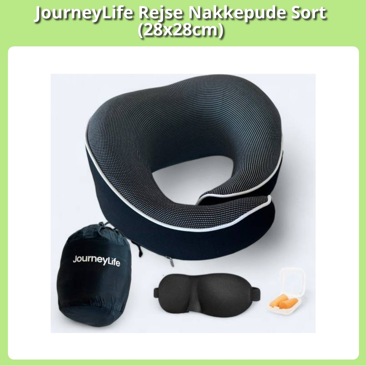 Anmeldelse af JourneyLife Rejse Nakkepude Sort (28x28cm)