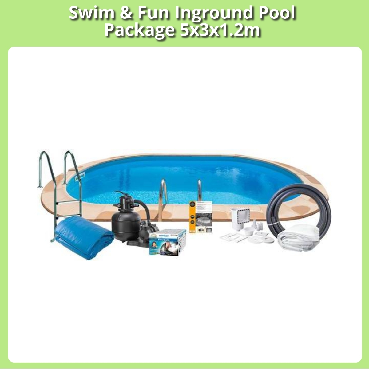 Anmeldelse af Swim & Fun Inground Pool Package 5x3x1.2m