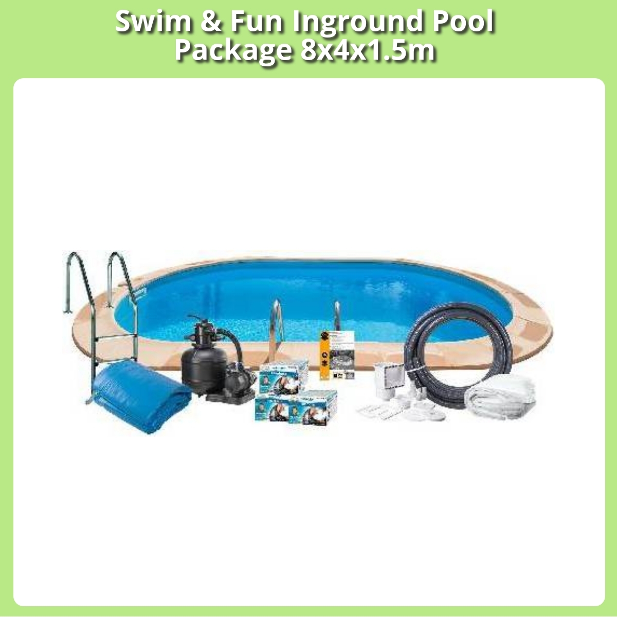 Anmeldelse af Swim & Fun Inground Pool Package 8x4x1.5m