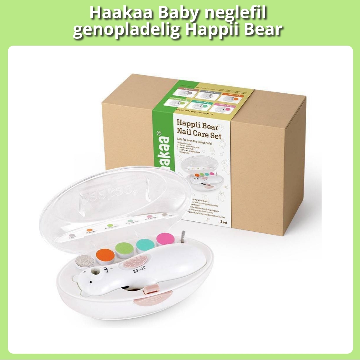 Anmeldelse af Haakaa Baby neglefil genopladelig Happii Bear