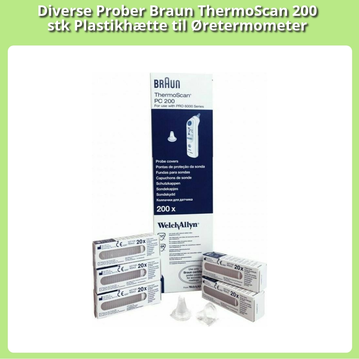 Anmeldelse af Diverse Prober Braun ThermoScan 200 stk Plastikhætte til Øretermometer
