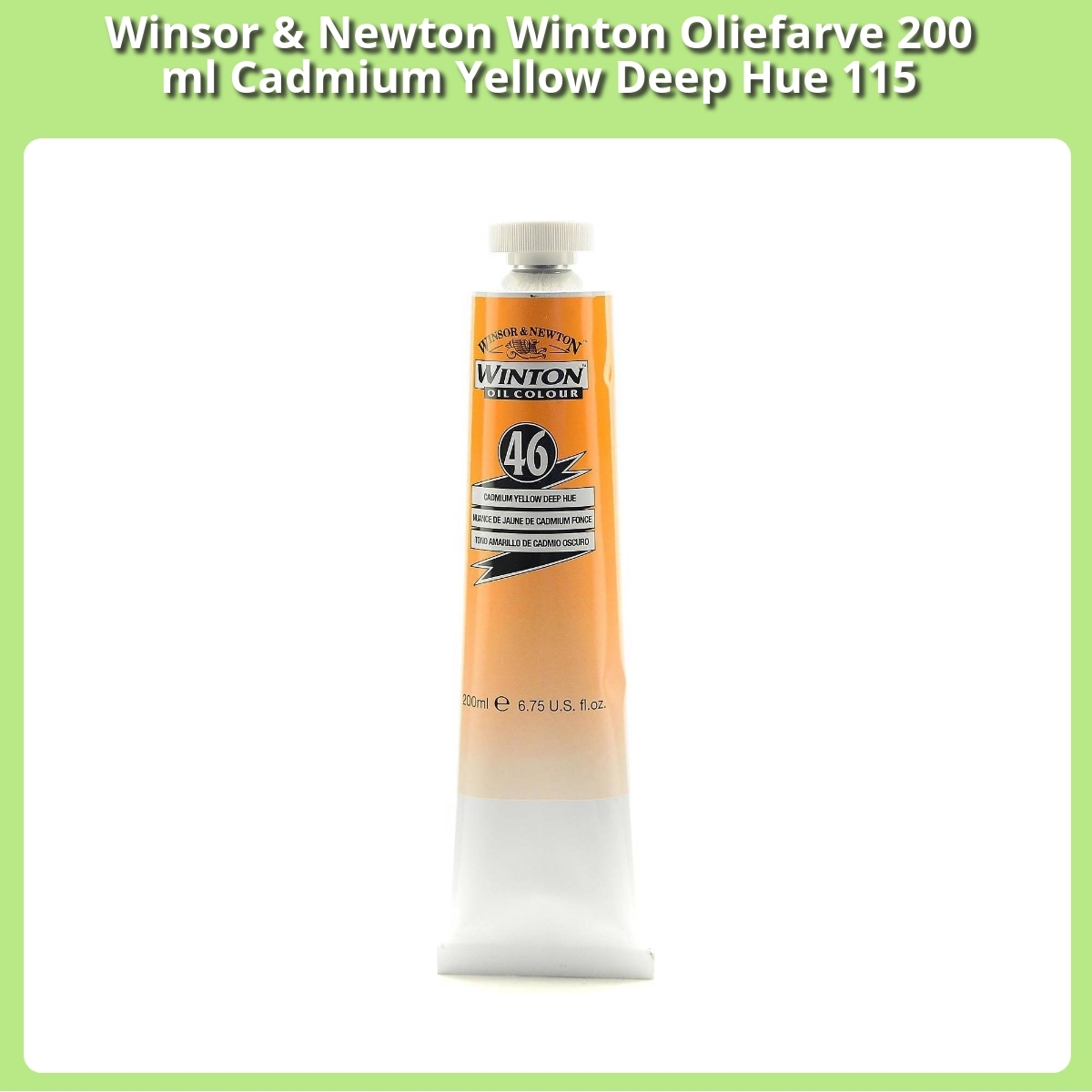 Anmeldelse af Winsor & Newton Winton Oliefarve 200 ml Cadmium Yellow Deep Hue 115