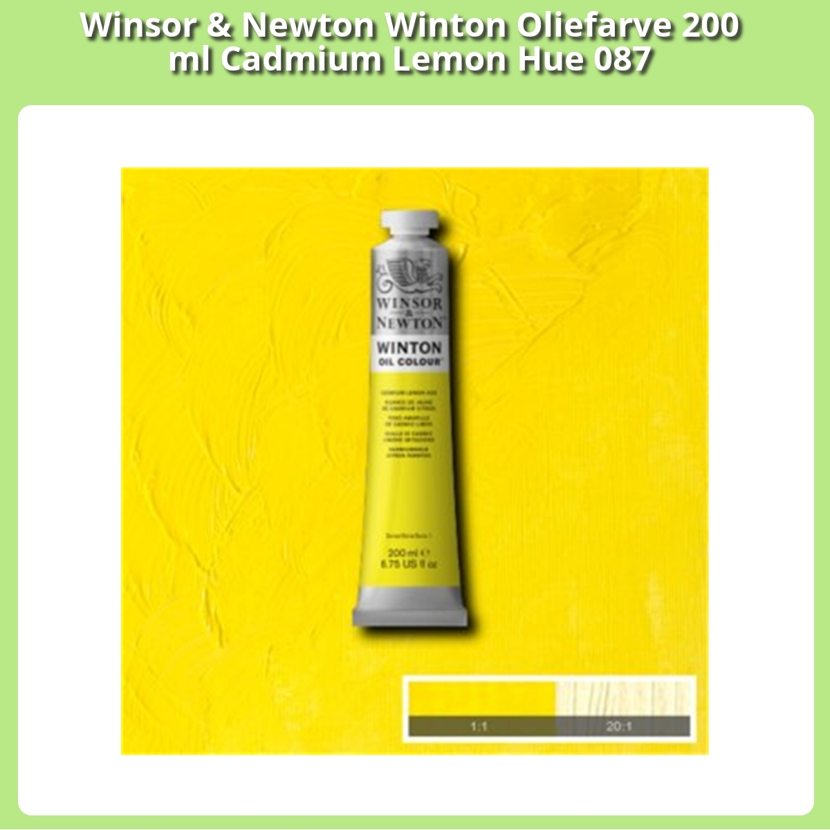 Anmeldelse af Winsor & Newton Winton Oliefarve 200 ml Cadmium Lemon Hue 087