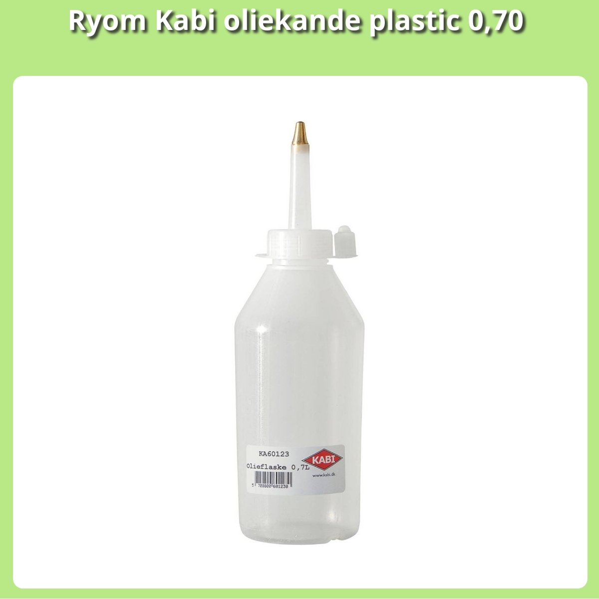 Anmeldelse af Ryom Kabi oliekande plastic 0,70