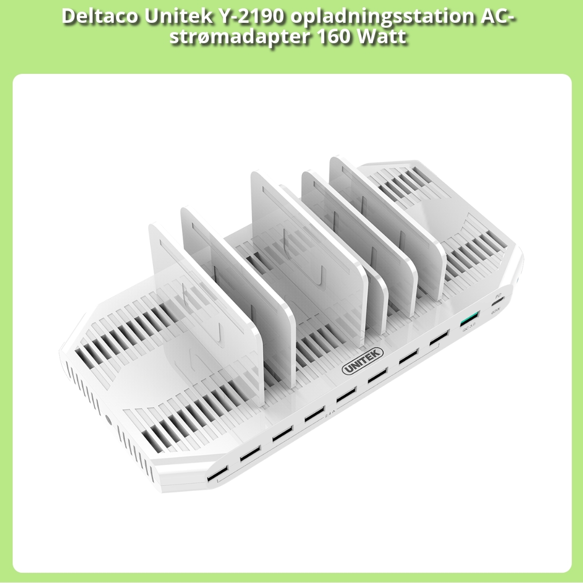 Anmeldelse af Deltaco Unitek Y-2190 opladningsstation AC-strømadapter 160 Watt