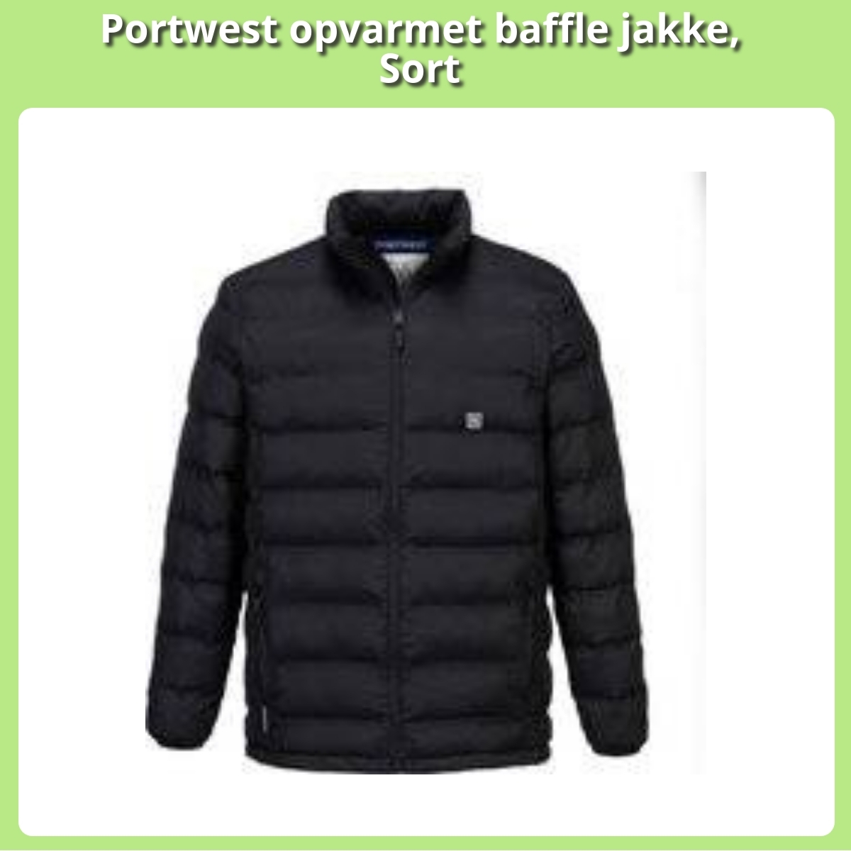 Anmeldelse af Portwest opvarmet baffle jakke, Sort