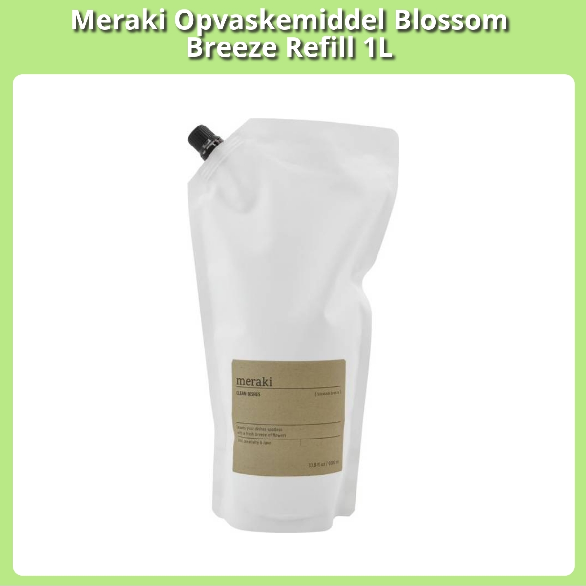 Anmeldelse af Meraki Opvaskemiddel Blossom Breeze Refill 1L