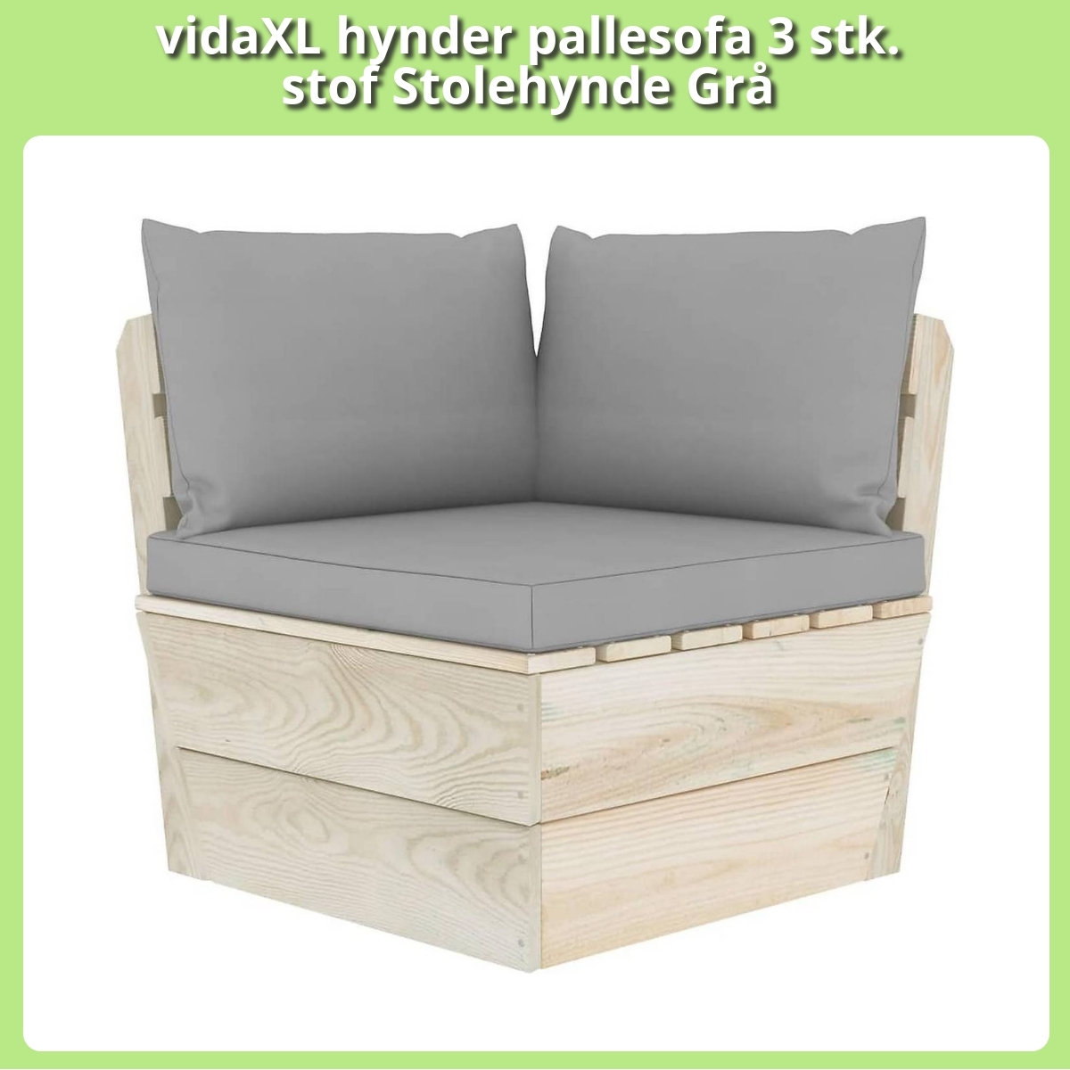 Anmeldelse af vidaXL hynder pallesofa 3 stk. stof Stolehynde Grå