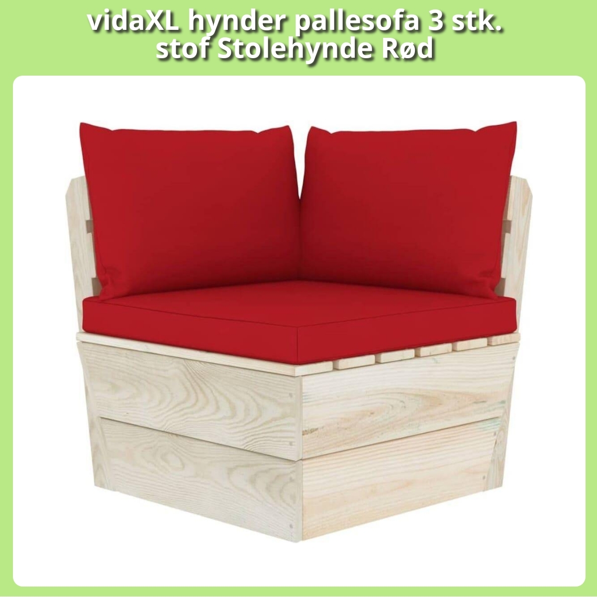 Anmeldelse af vidaXL hynder pallesofa 3 stk. stof Stolehynde Rød
