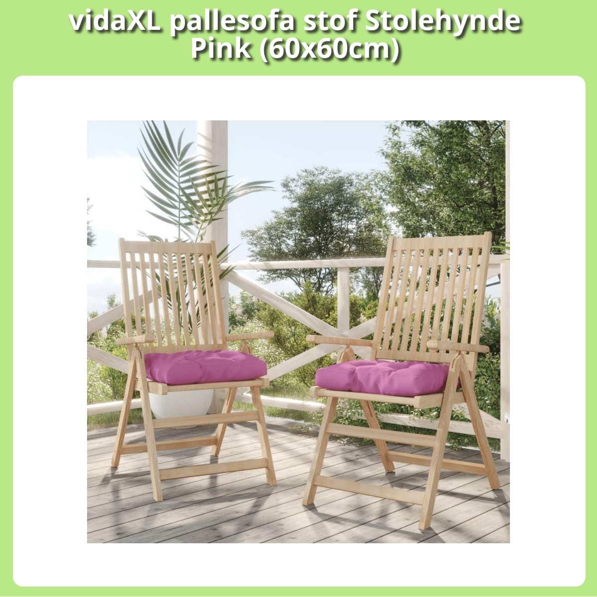 Anmeldelse af vidaXL pallesofa stof Stolehynde Pink (60x60cm)