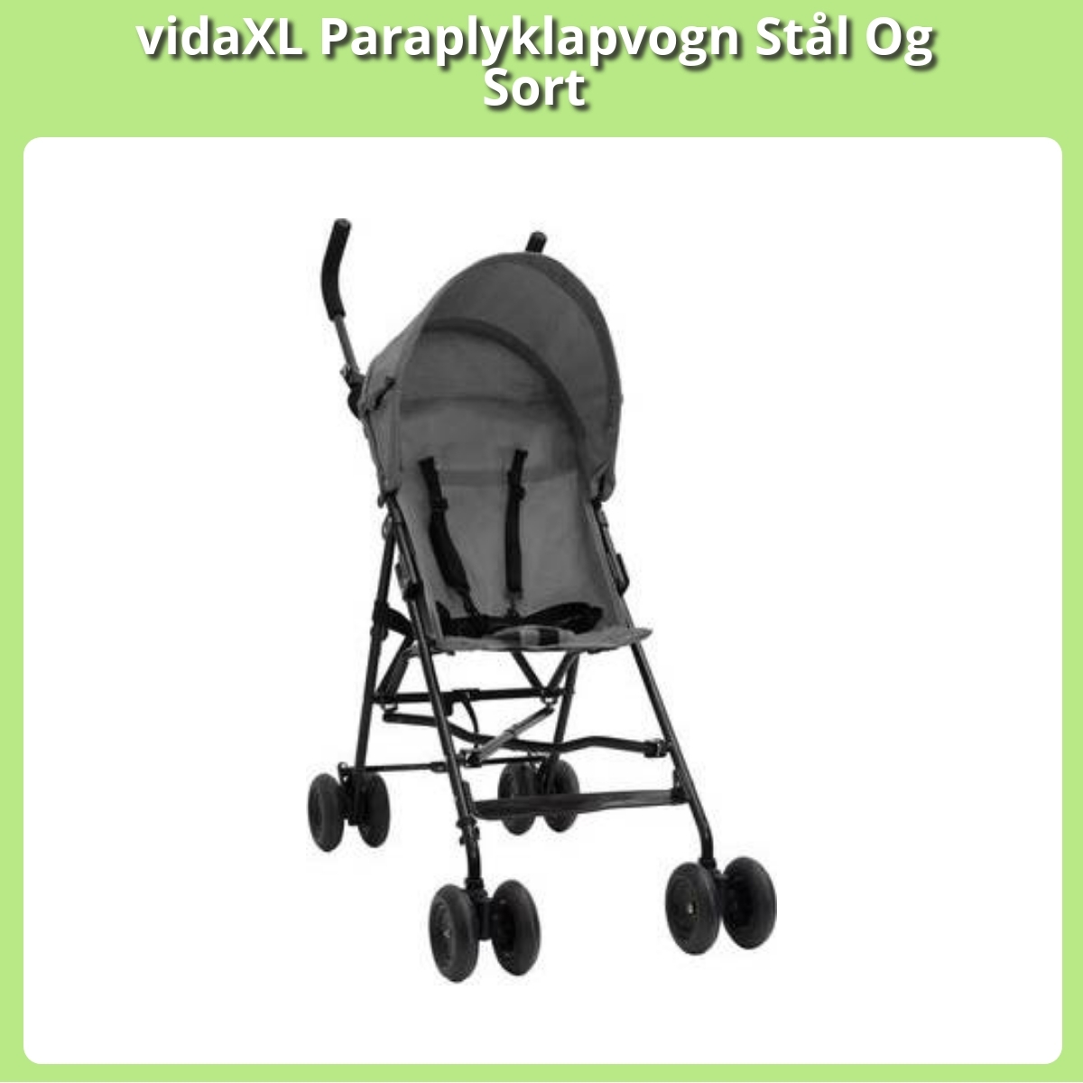 Anmeldelse af vidaXL Paraplyklapvogn Stål Og Sort