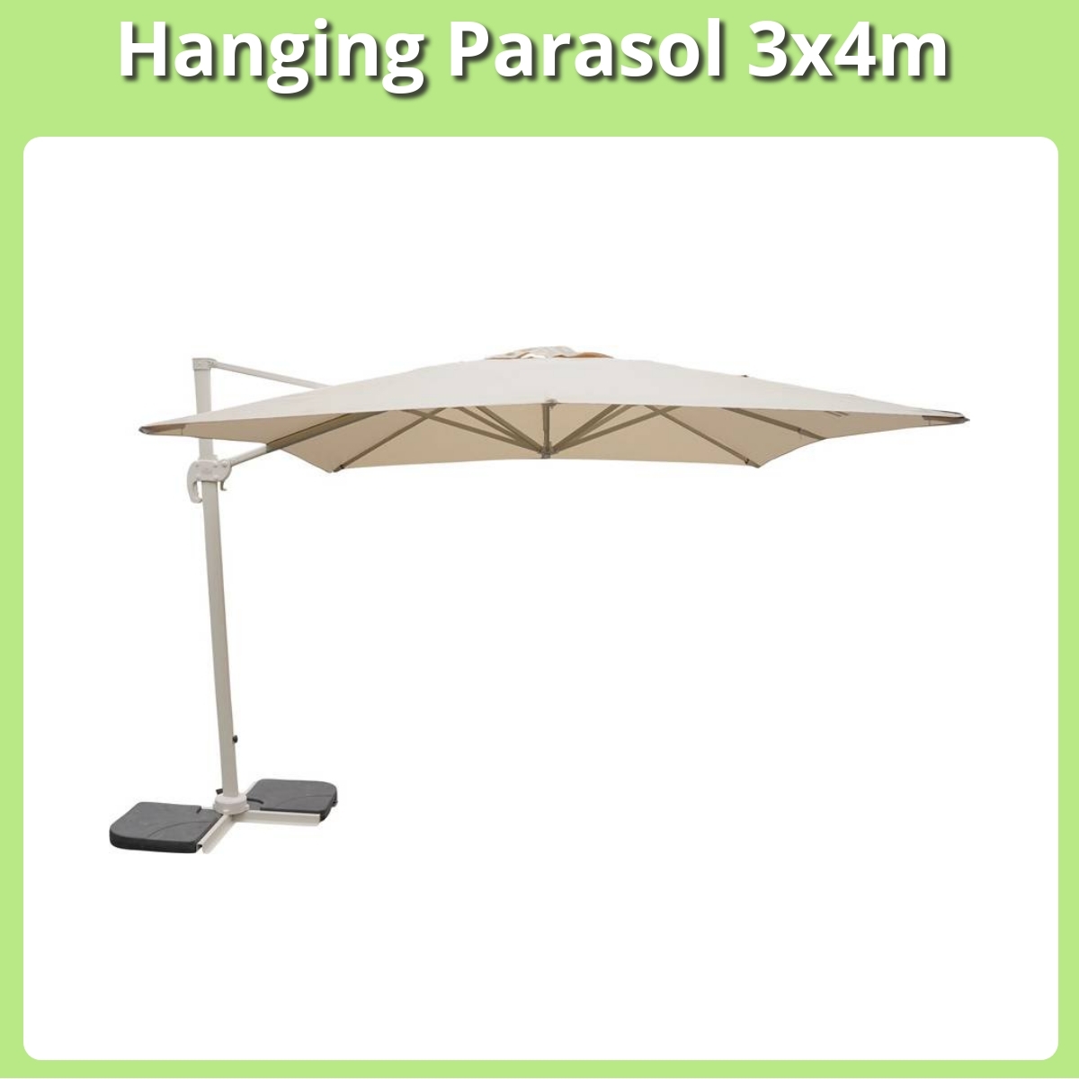 Anmeldelse af Hanging Parasol 3x4m