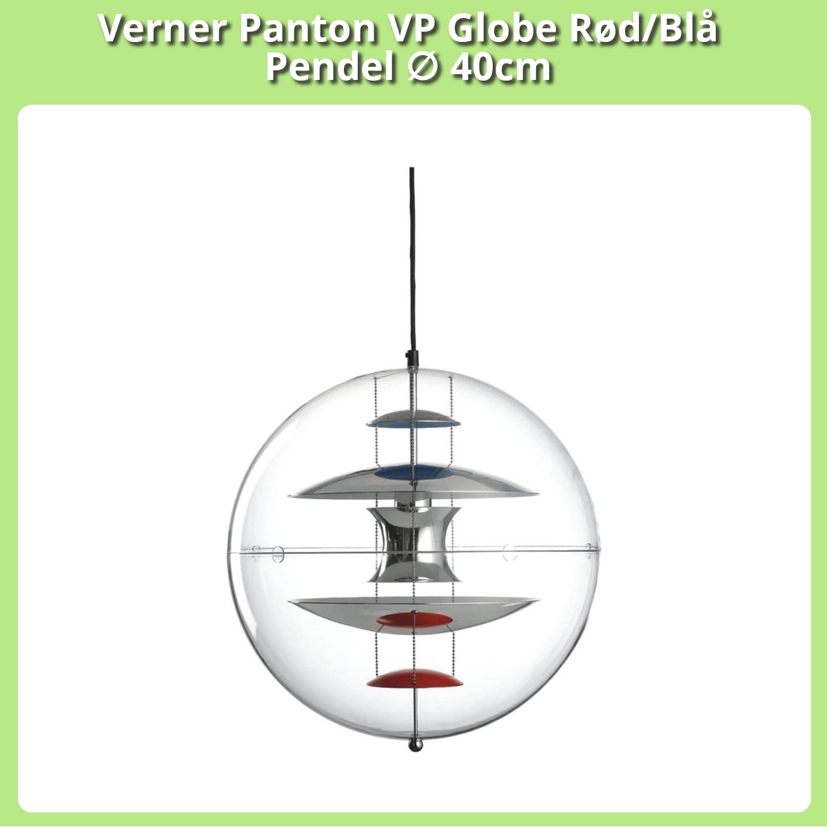Anmeldelse af Verner Panton VP Globe Rød/Blå Pendel ∅ 40cm