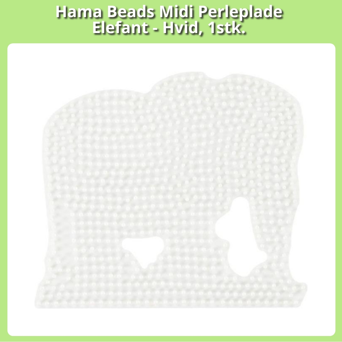 Anmeldelse af Hama Beads Midi Perleplade Elefant - Hvid, 1stk.