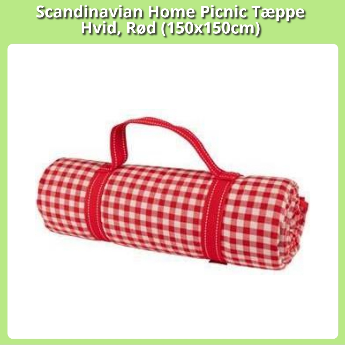 Anmeldelse af Scandinavian Home Picnic Tæppe Hvid, Rød (150x150cm)