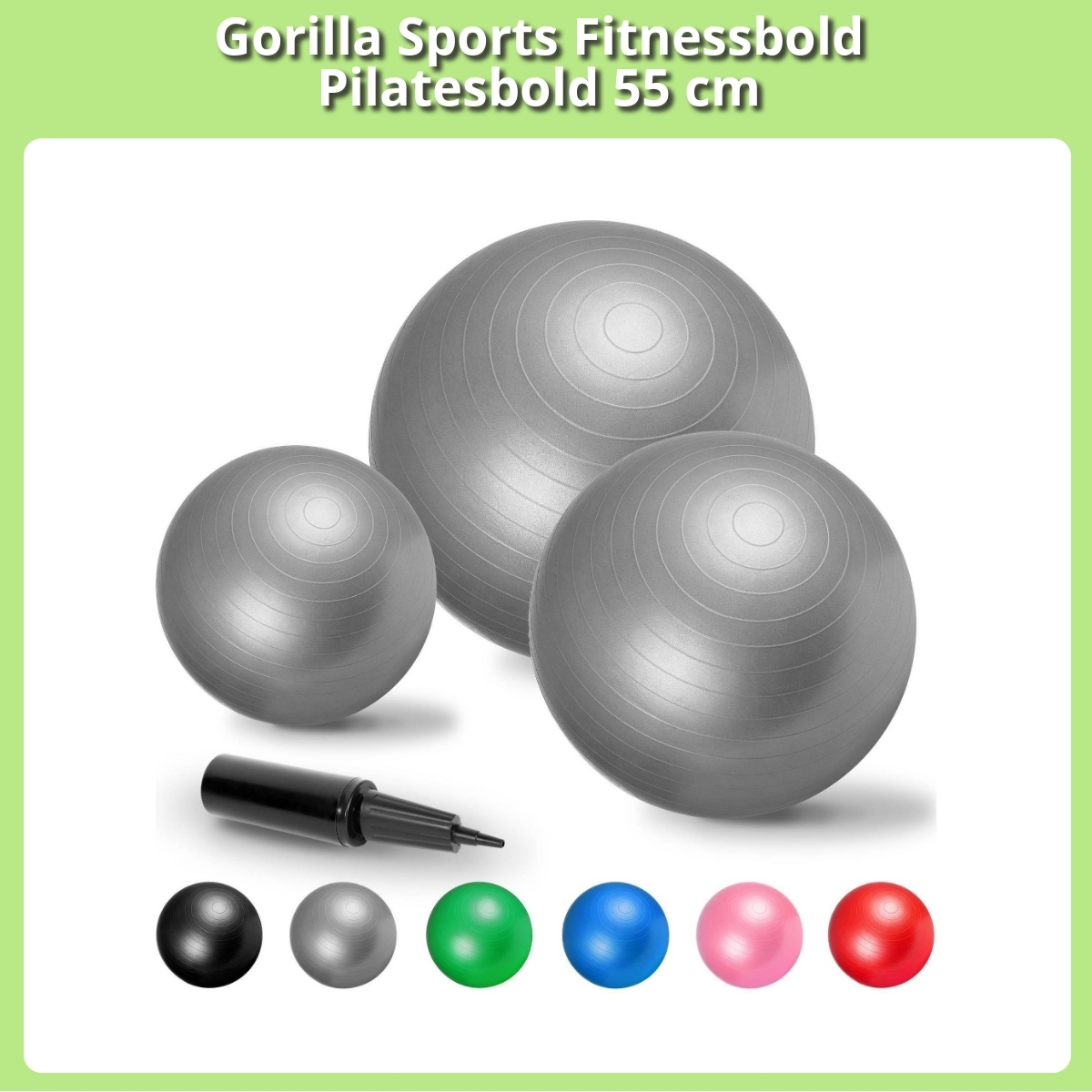 Anmeldelse af Gorilla Sports Fitnessbold Pilatesbold 55 cm