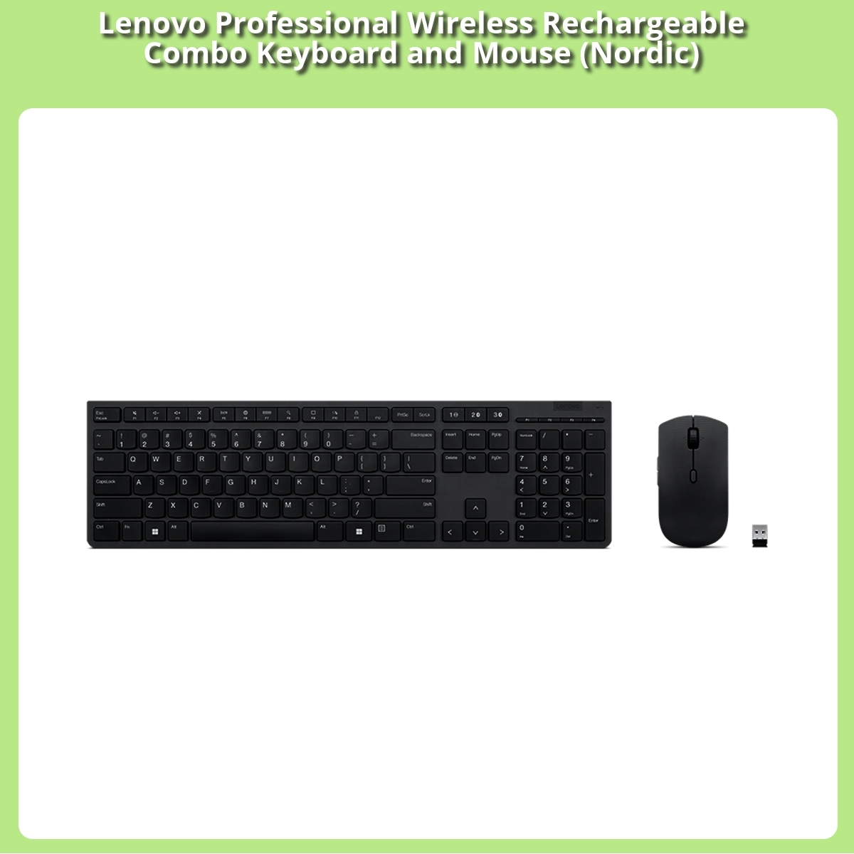 Anmeldelse af Lenovo Professional Wireless Rechargeable Combo Keyboard and Mouse (Nordic)