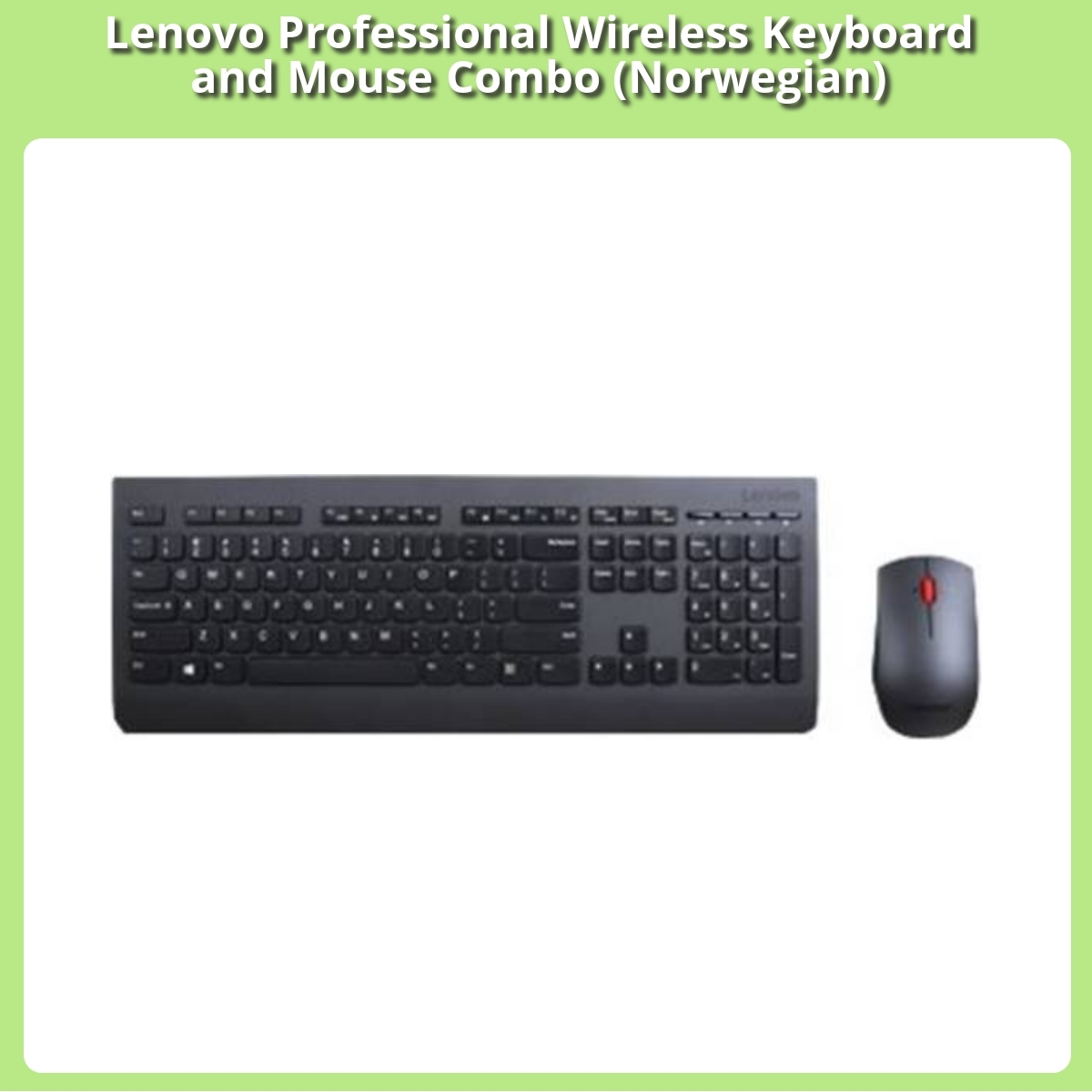 Anmeldelse af Lenovo Professional Wireless Keyboard and Mouse Combo (Norwegian)