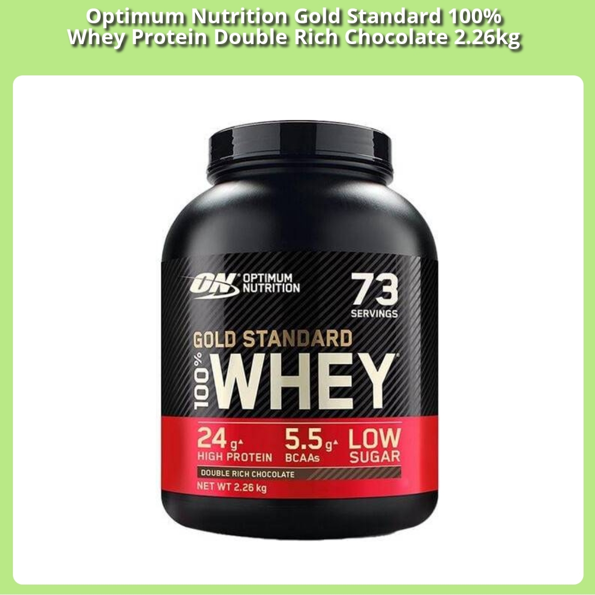 Anmeldelse af Optimum Nutrition Gold Standard 100% Whey Protein Double Rich Chocolate 2.26kg