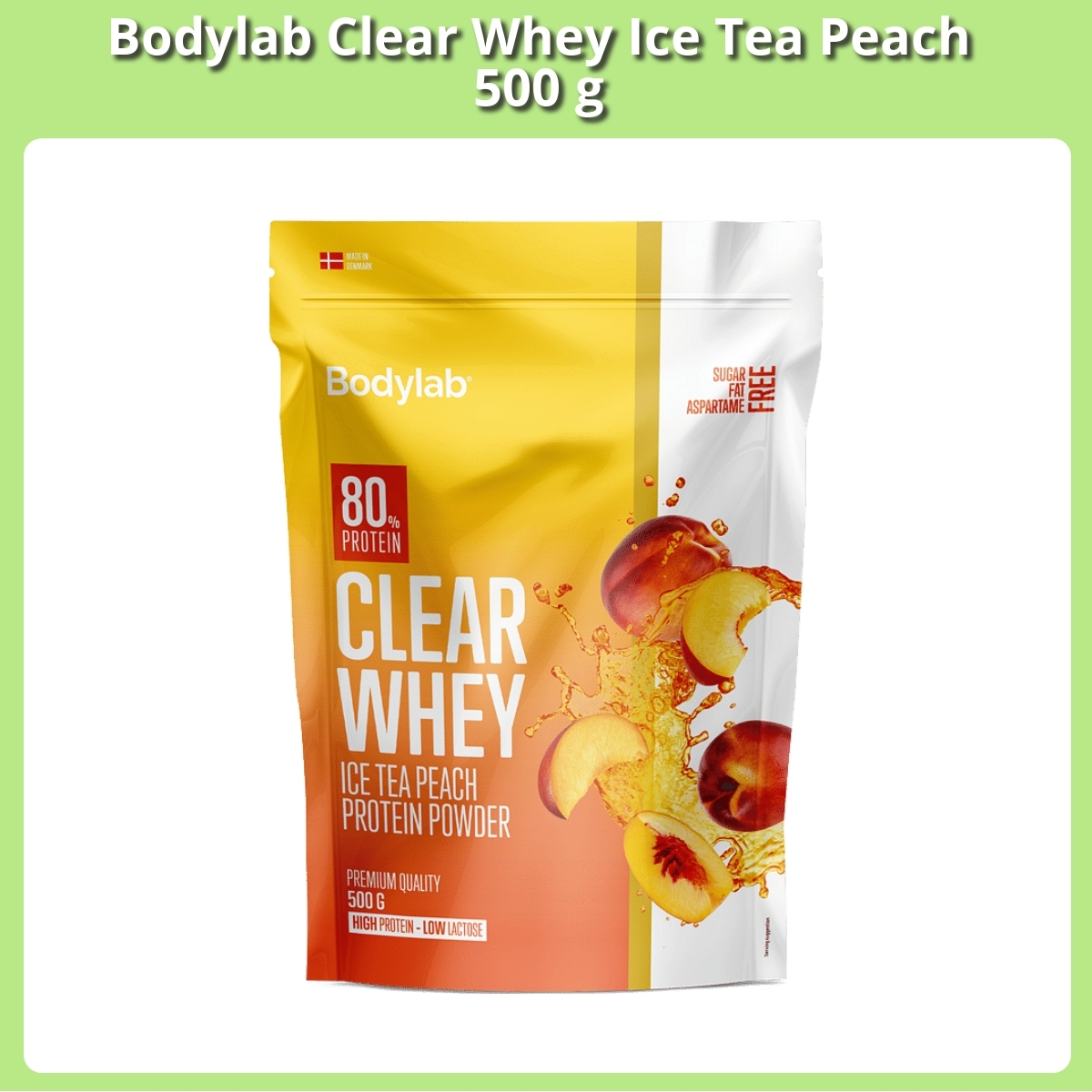 Anmeldelse af Bodylab Clear Whey Ice Tea Peach 500 g