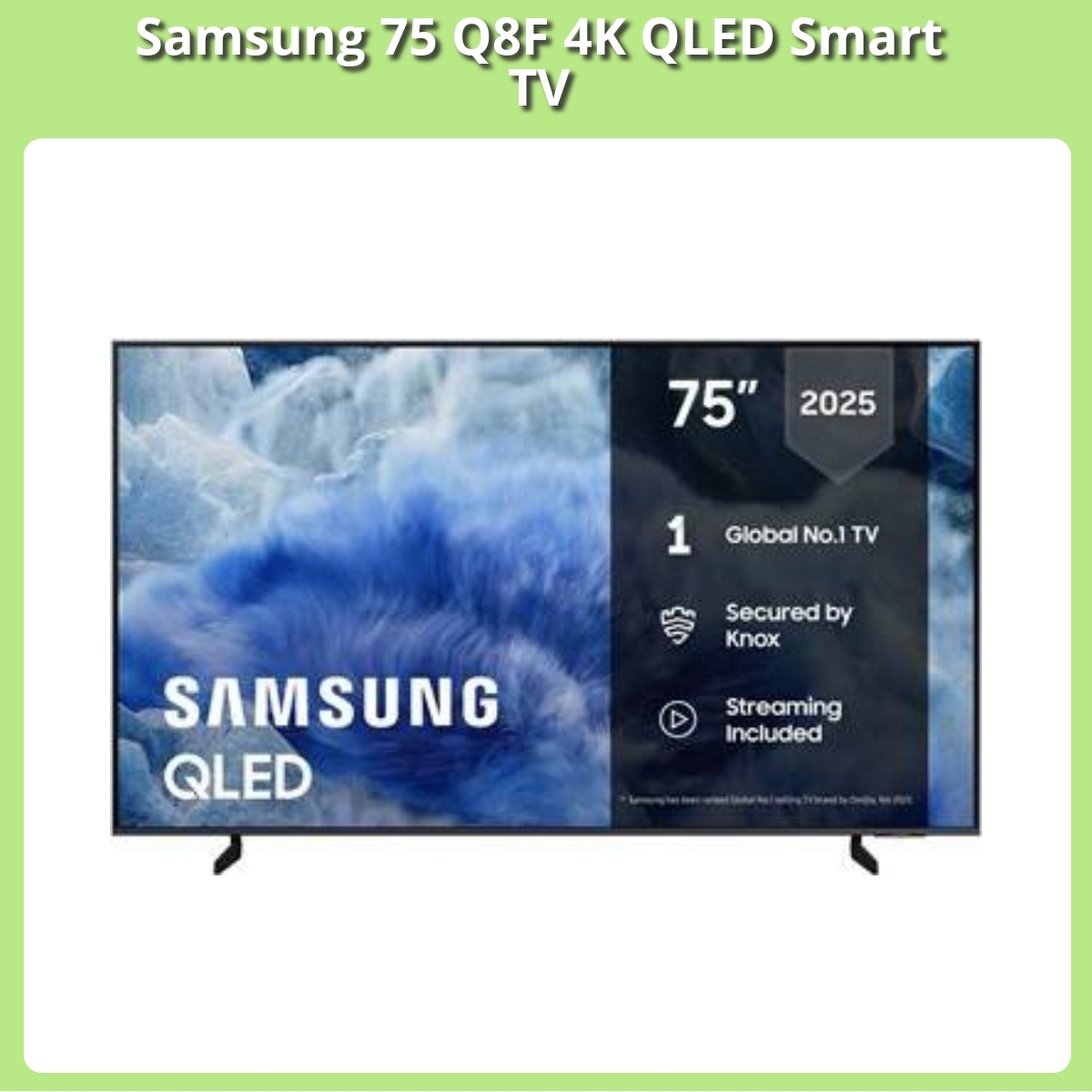 Anmeldelse af Samsung 75 Q8F 4K QLED Smart TV