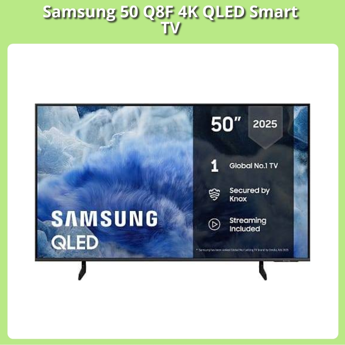 Anmeldelse af Samsung 50 Q8F 4K QLED Smart TV