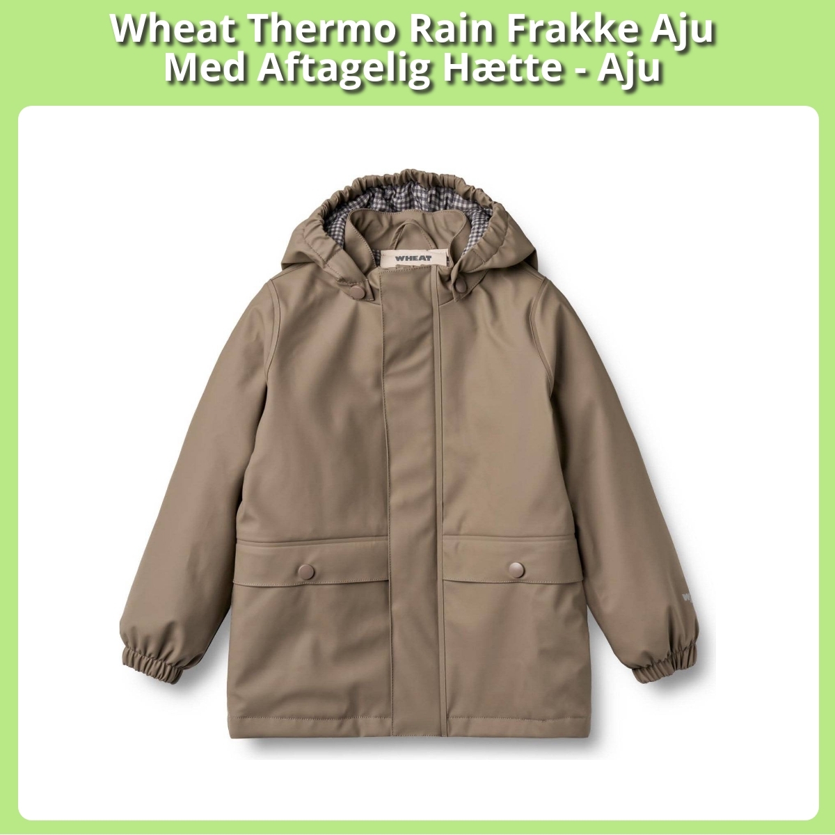 Anmeldelse af Wheat Thermo Rain Frakke Aju Med Aftagelig Hætte - Aju