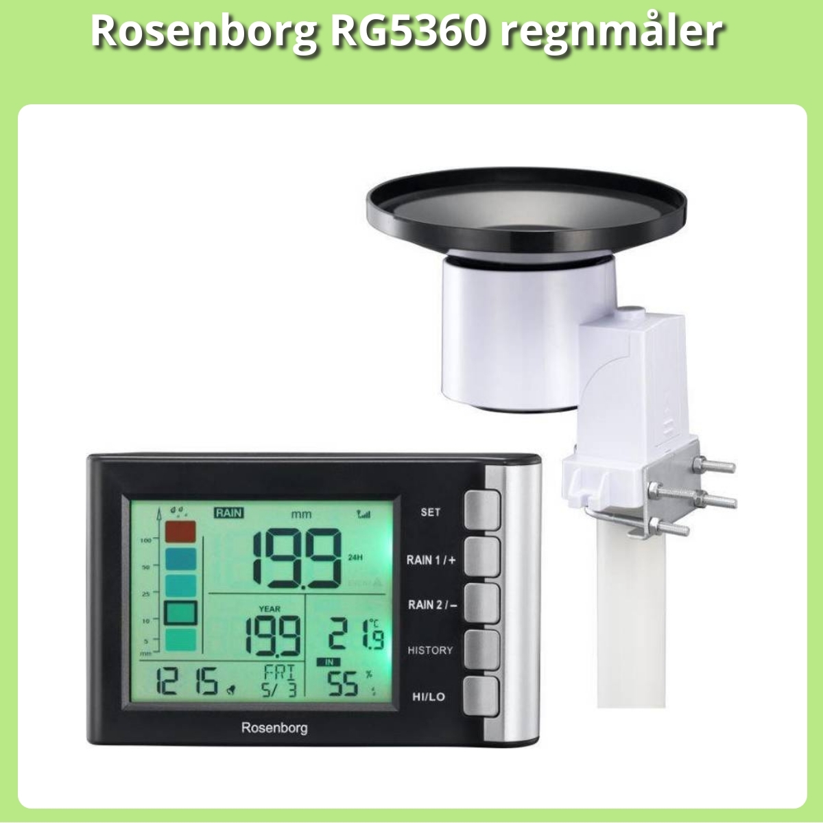 Anmeldelse af Rosenborg RG5360 regnmåler