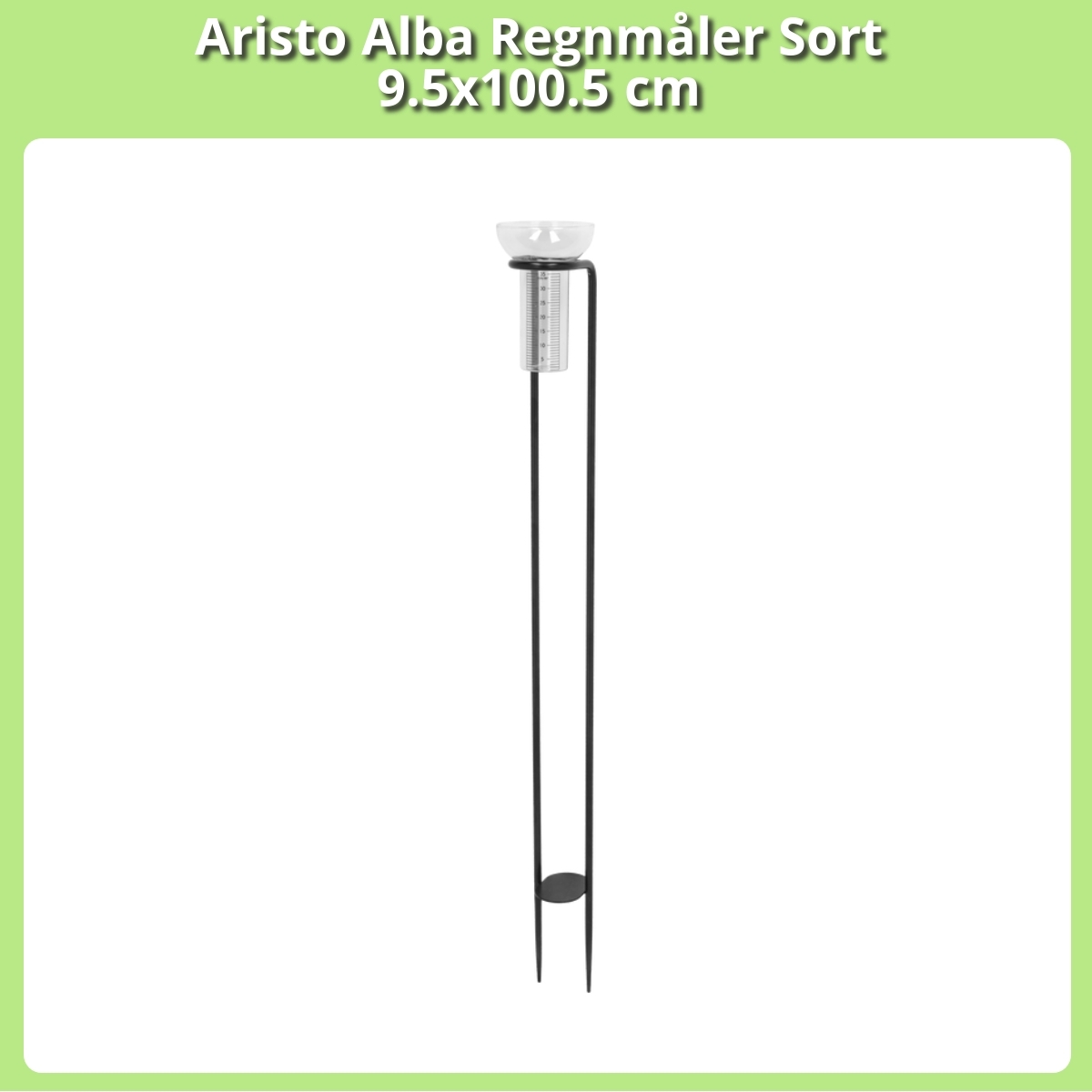 Anmeldelse af Aristo Alba Regnmåler Sort 9.5x100.5 cm