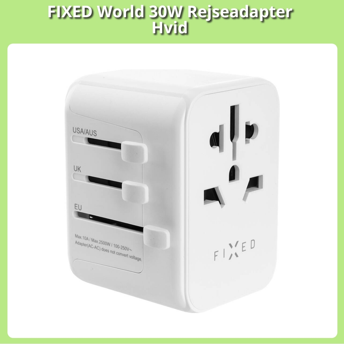 Anmeldelse af FIXED World 30W Rejseadapter Hvid