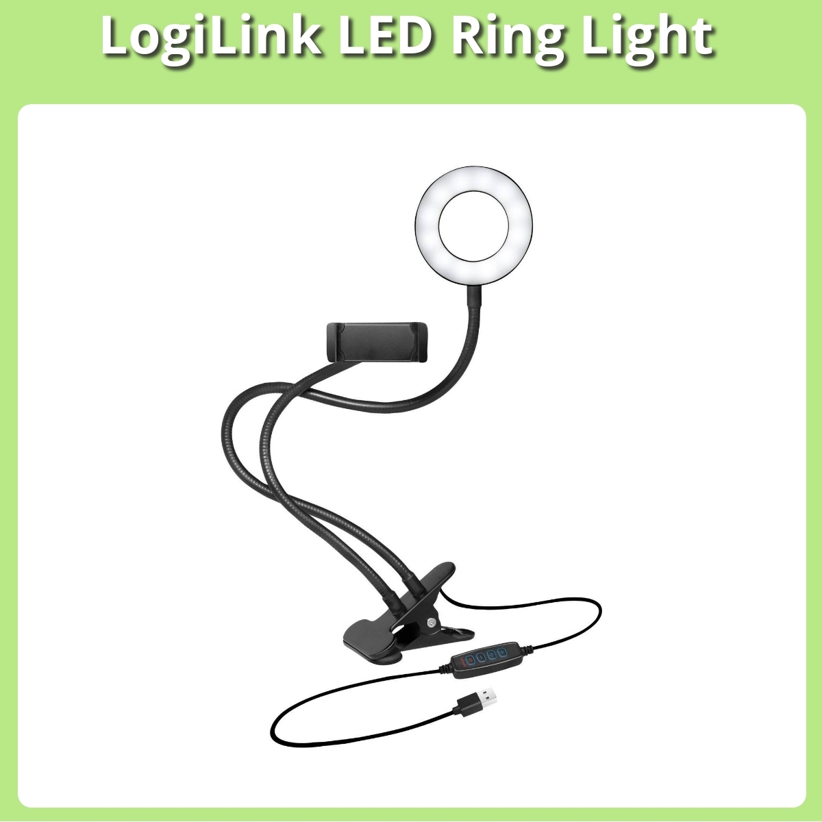Anmeldelse af LogiLink LED Ring Light