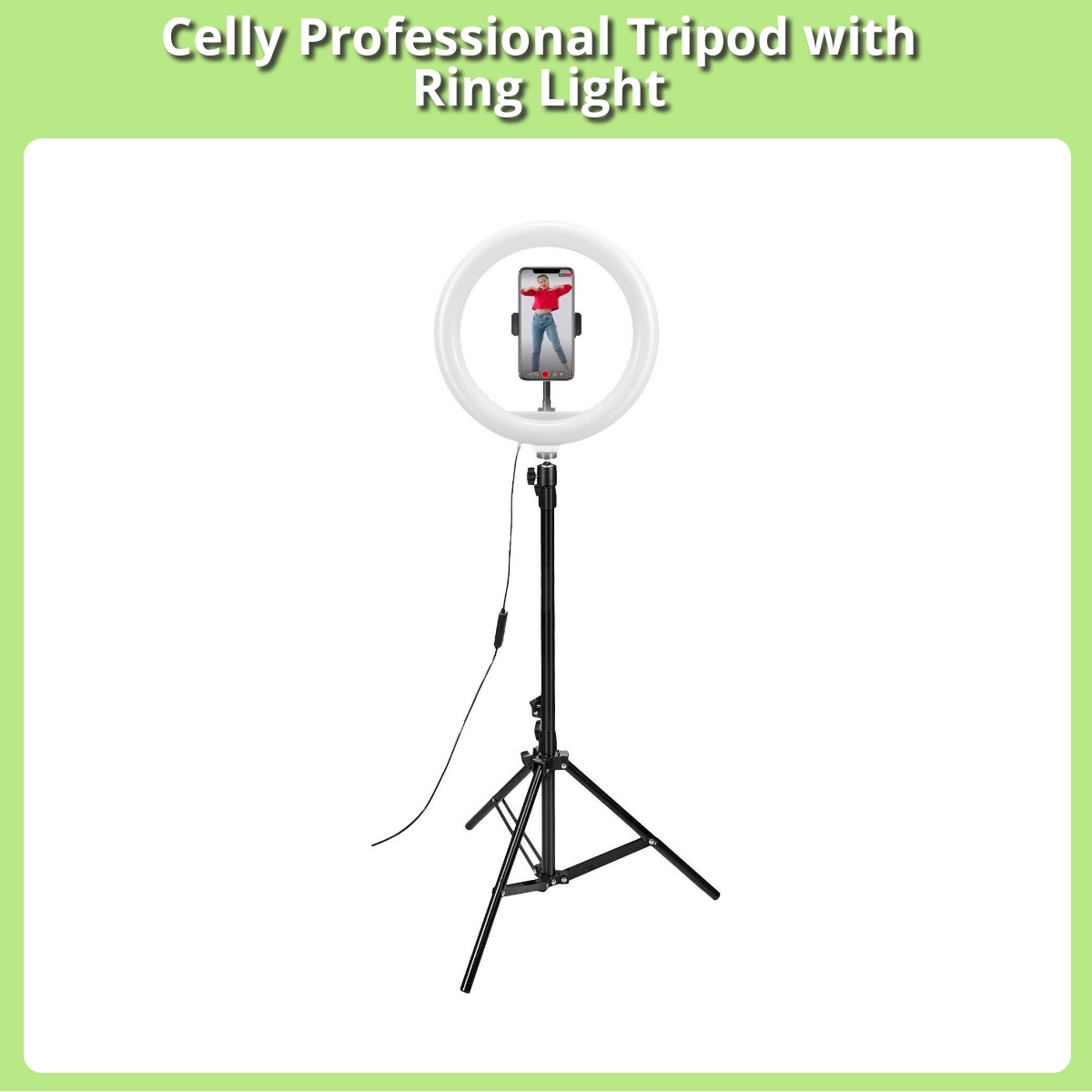 Anmeldelse af Celly Professional Tripod with Ring Light