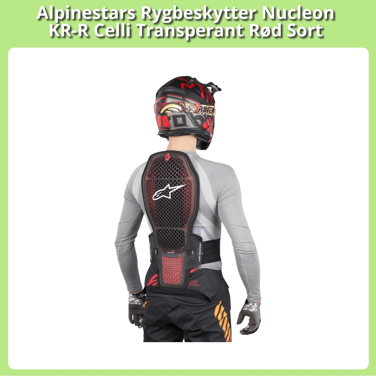 Anmeldelse af Alpinestars Rygbeskytter Nucleon KR-R Celli Transperant Rød Sort