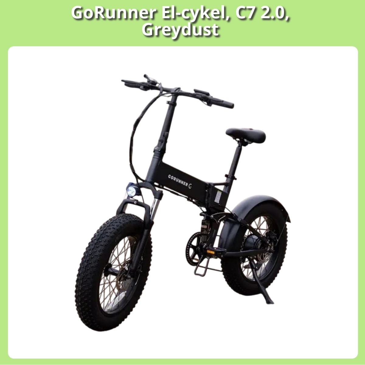 Anmeldelse af GoRunner El-cykel, C7 2.0, Greydust