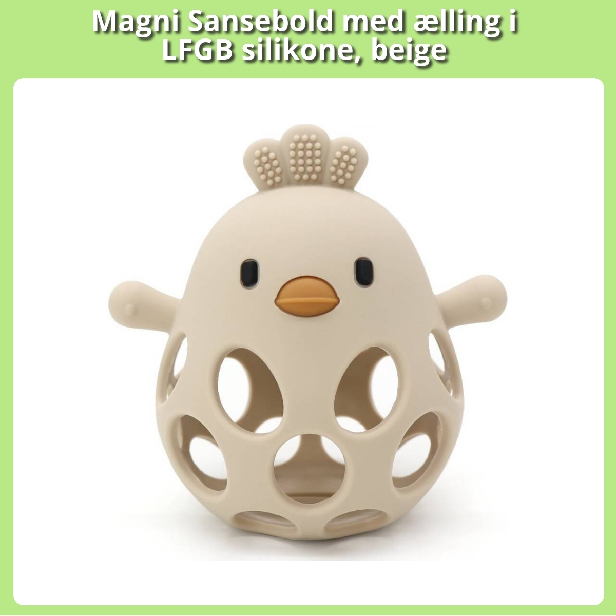 Anmeldelse af Magni Sansebold med ælling i LFGB silikone, beige
