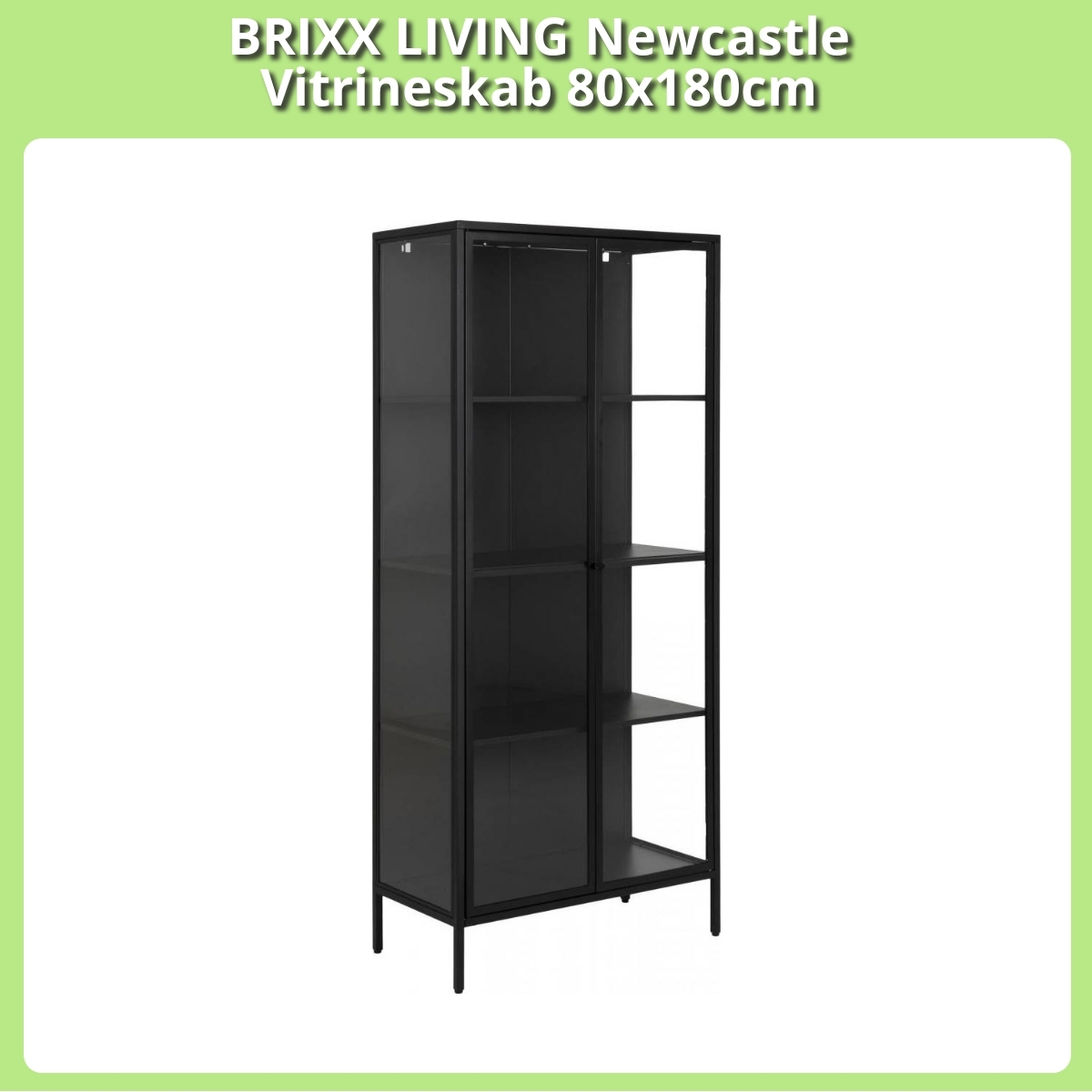 Anmeldelse af BRIXX LIVING Newcastle Vitrineskab 80x180cm