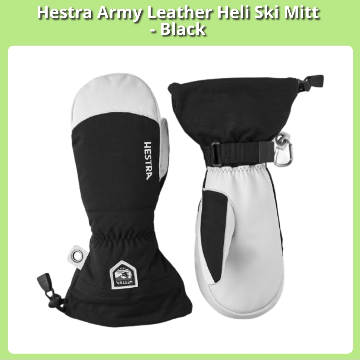 Anmeldelse af Hestra Army Leather Heli Ski Mitt - Black