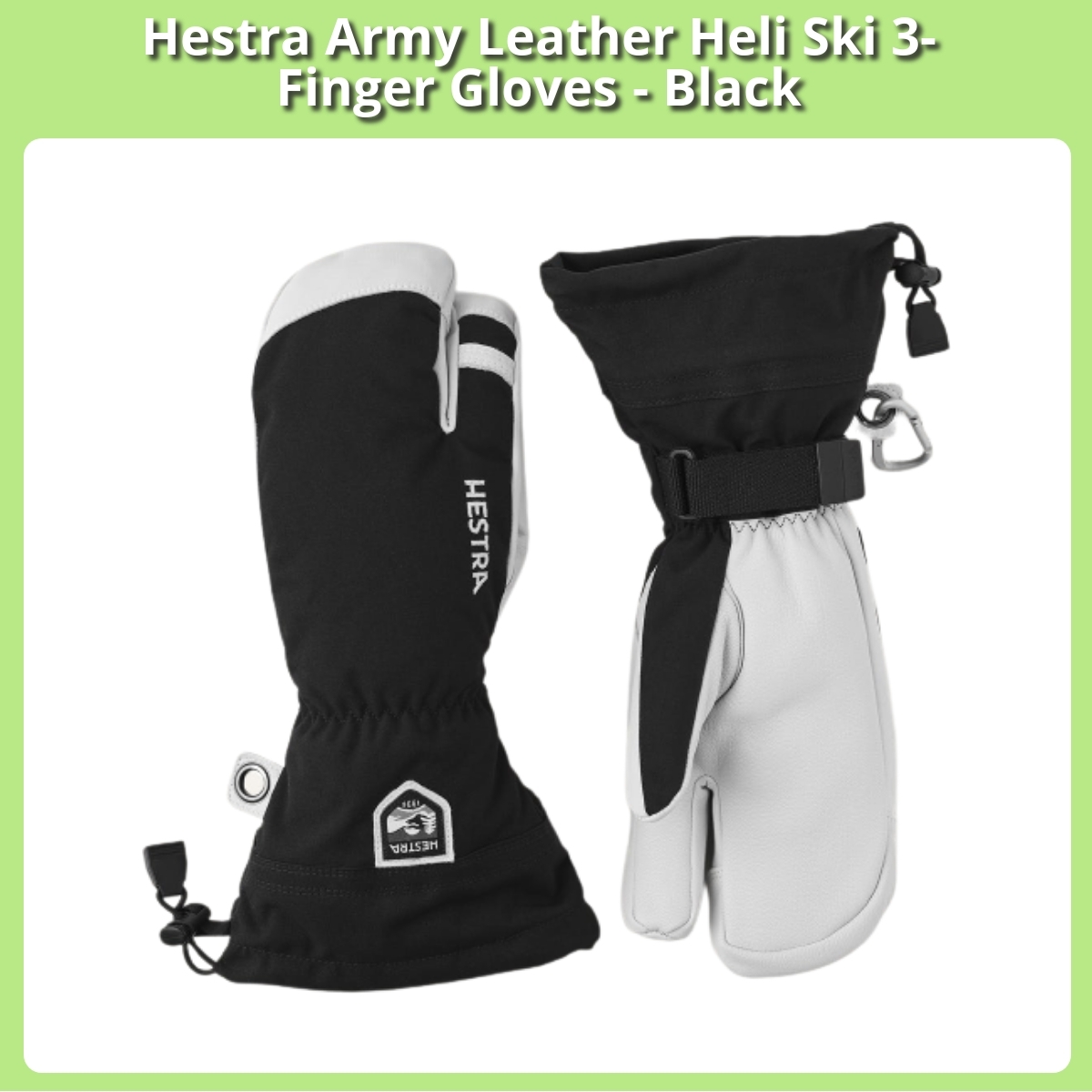 Anmeldelse af Hestra Army Leather Heli Ski 3-Finger Gloves - Black