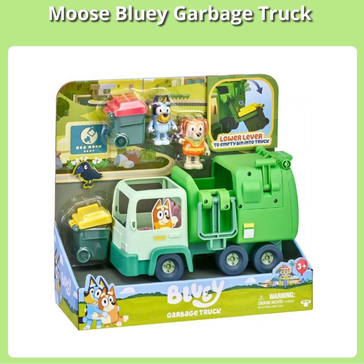 Anmeldelse af Moose Bluey Garbage Truck